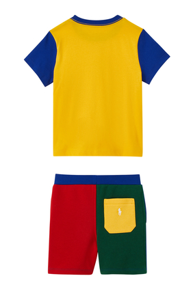 Multicolor T-shirt and Shorts Set